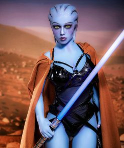 Blauwe alien sexpop 156cm prachtige bosten en kont